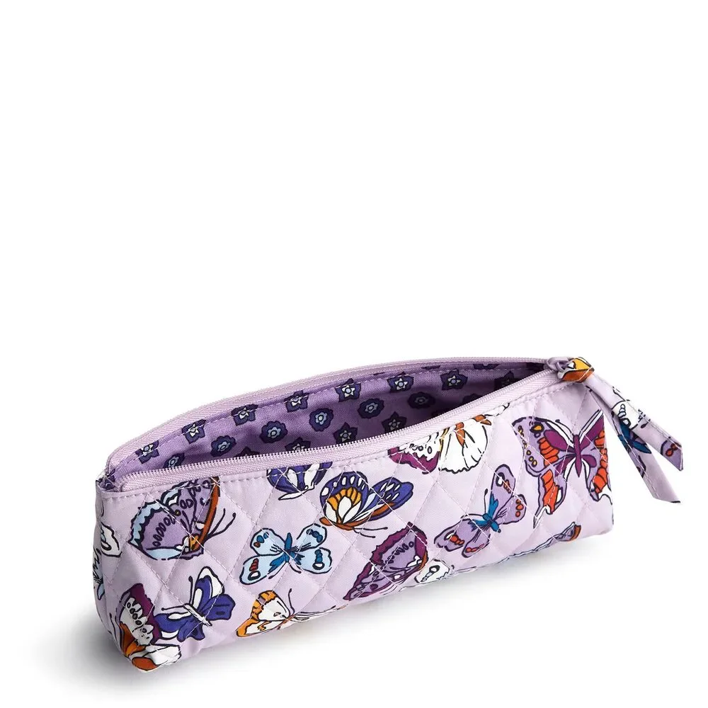 Vera Bradley Premium Cotton Pencil Pouch Wing in Flight One Size Zip Case